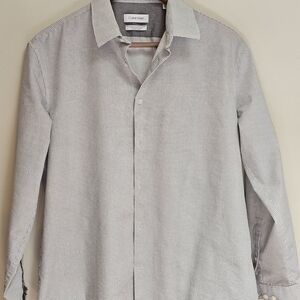 Calvin Klein Gray Dress Shirt Classic Design